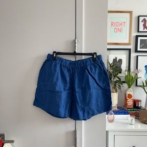 Everlane Linen Boxer Short Blue Sz L
